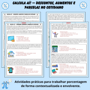 Calcula Aí! — Descontos, Aumentos e Parcelas no Cotidiano