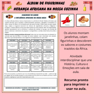 Álbum de Figurinhas: Herança Africana na Nossa Cozinha