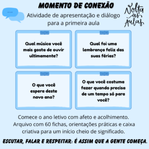 Momento de Conexão – Dinâmica de Apresentação e Diálogo para a Primeira Aula