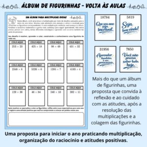 Álbum de Figurinhas de Multiplicação – Volta às Aulas | Matemática com Reflexão