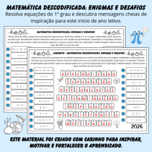 Matemática Descodificada: Enigmas das Equações do 1º Grau | Volta às Aulas