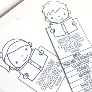 Atividade Dia do Livro Infantil | Livrinho para colorir
