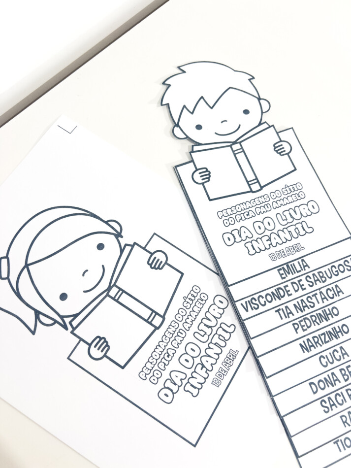 Atividade Dia do Livro Infantil | Livrinho para colorir