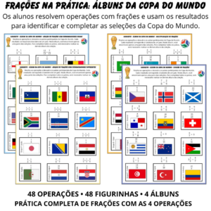 Álbum da Copa do Mundo com Frações