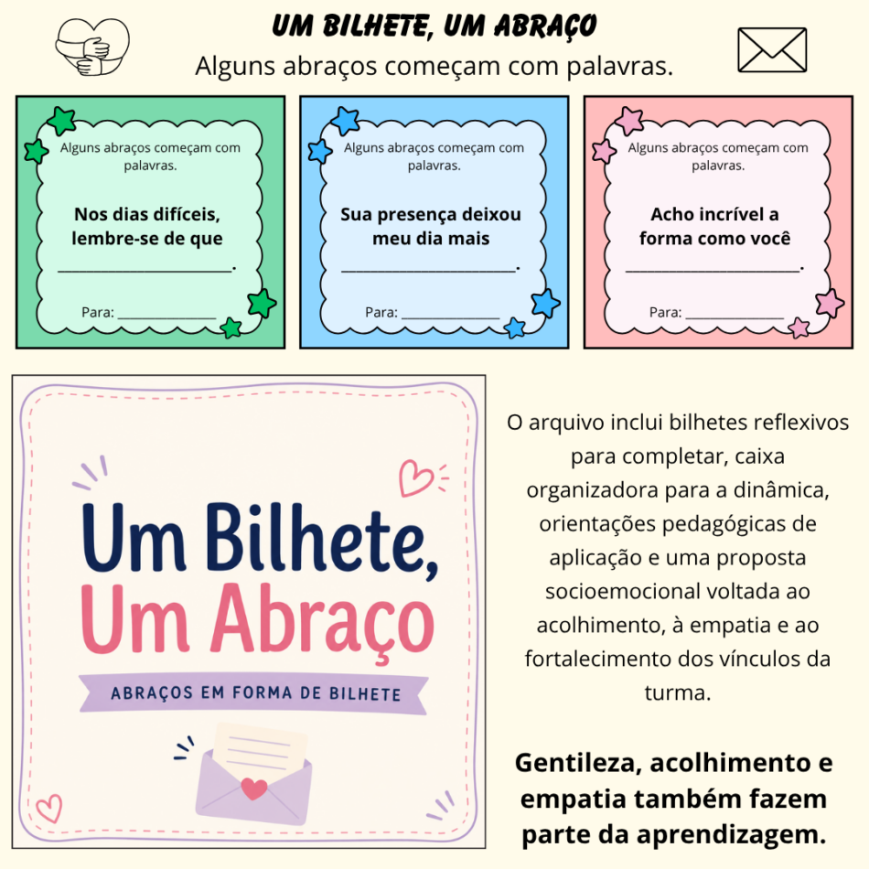 Um Bilhete, Um Abraço – Abraços em Forma de Bilhete