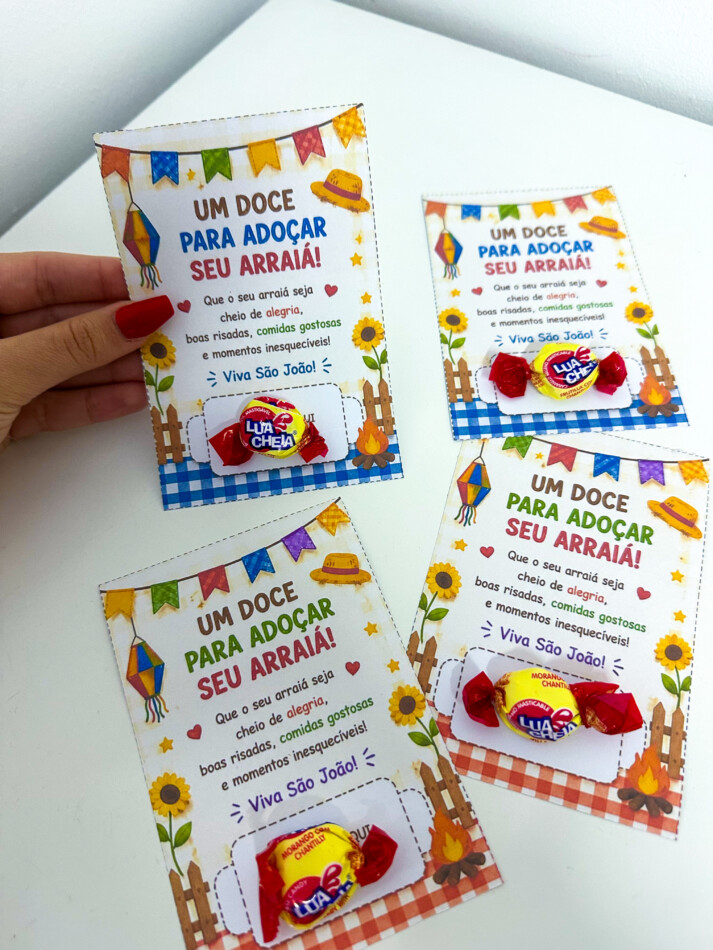Cartão Lembrancinha de Festa Junina