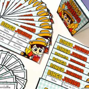 Bingo Junino Letra Cursiva: alfabetização e cultura popular de forma divertida!