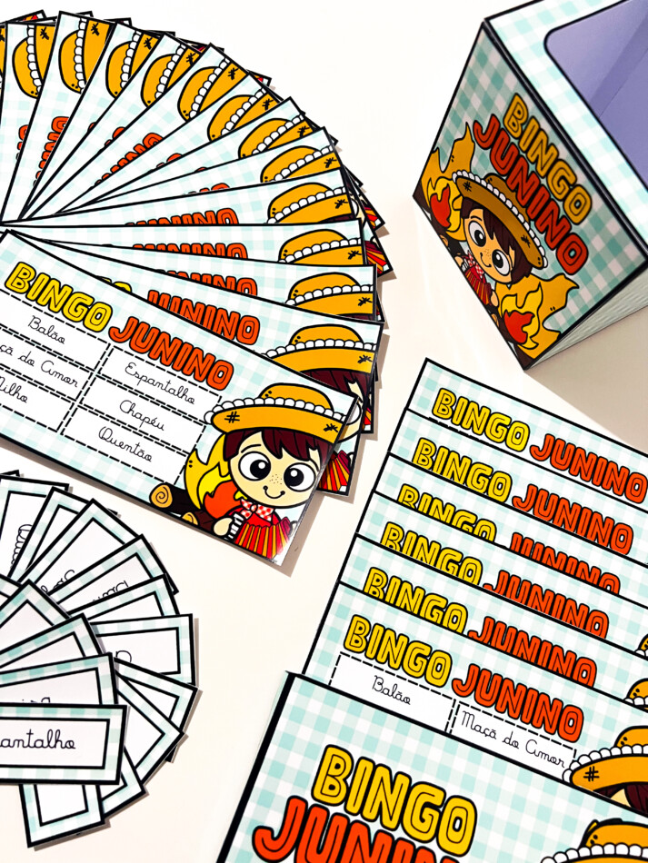 Bingo Junino Letra Cursiva: alfabetização e cultura popular de forma divertida!