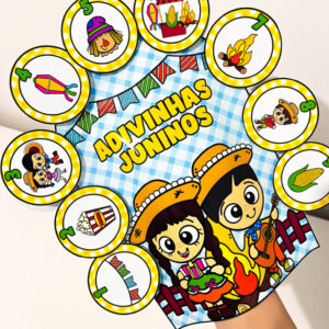 Adivinhas Juninas para imprimir | Luva interativa de Festa Junina