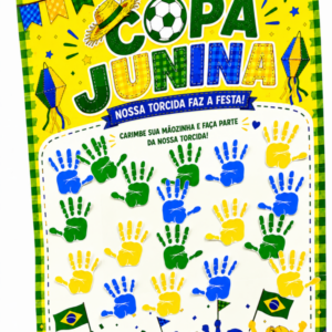 Cartaz Colaborativo Copa Junina | Painel Junino para Escola