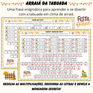 Tabuada Caipira – Decifre a Frase