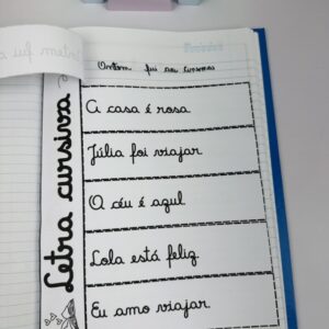 Letra cursiva – leitura e escrita