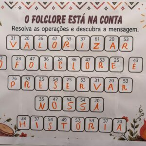 Folclore e Matemática: Painel Colaborativo de Expressões Numéricas – Folclore Brasileiro | Atividade para Imprimir