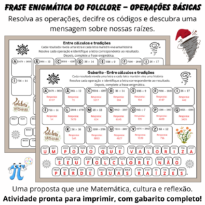 Folclore e Matemática: Frase Enigmática do Folclore – Operações Básicas