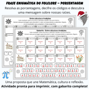 Folclore e Matemática: Frase Enigmática do Folclore – Atividade de Porcentagem