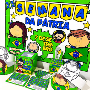 Kit Semana da Pátria – Painel, Coroas e Caixa de Adivinhas