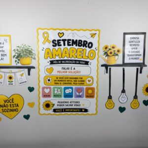 Kit Painéis Setembro Amarelo – Decoração escolar para imprimir