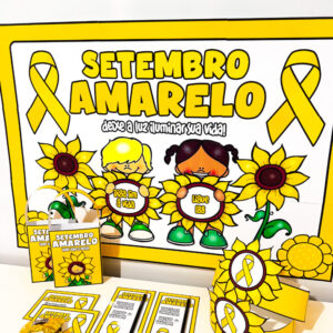 Kit Setembro Amarelo – Painel e Lembrancinhas para Valorização da Vida