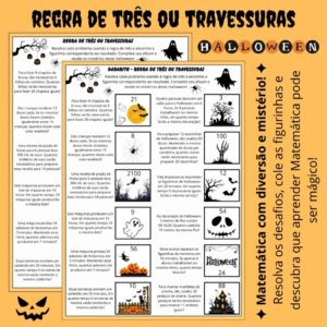 Regra de Três ou Travessuras — Álbum de Figurinhas de Matemática para o Halloween