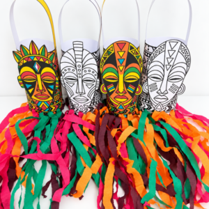 Máscaras Africanas para Imprimir – Atividade Interativa de Arte | EFAI