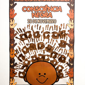 Cartaz Colaborativo Consciência Negra – Atividade com Pintura das Mãos | EFAI